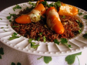 Mexican Red Quinoa Stuffed Sweet Peppers7 - sweetheatchefs.com